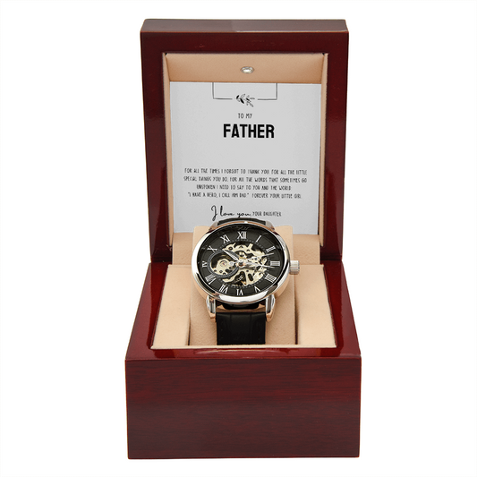 To My Father | Men's Openwork Watch