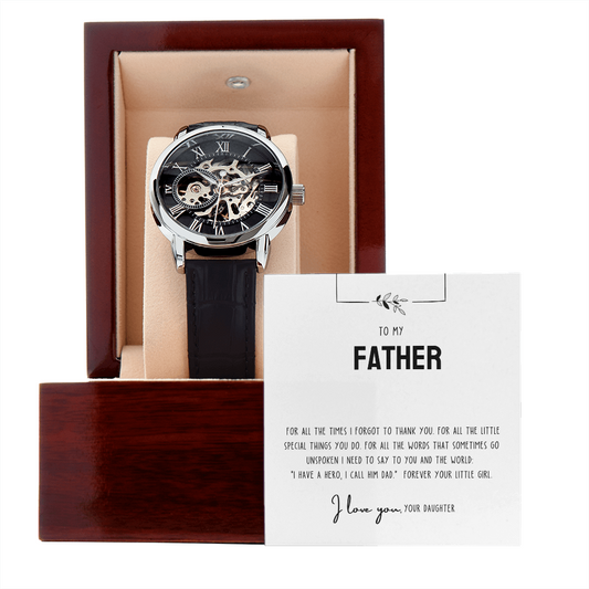 To My Father | Men's Openwork Watch