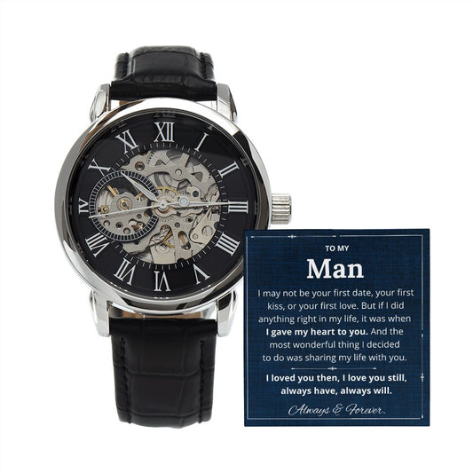 To My Man Watch | Men's Openwork Watch