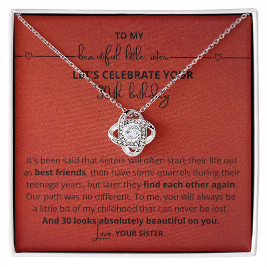 To My Sister | Necklace For 30th Birthday