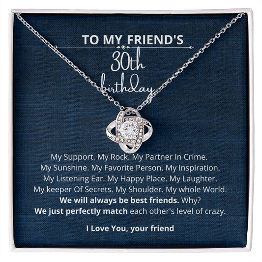To My Friend | Necklace | Gift For 30th Birthday
