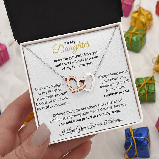 To My Daughter | Interlocking Hearts | Necklace